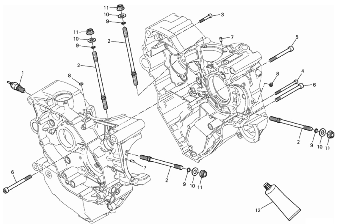 HALF-CRANKCASES PAIR 