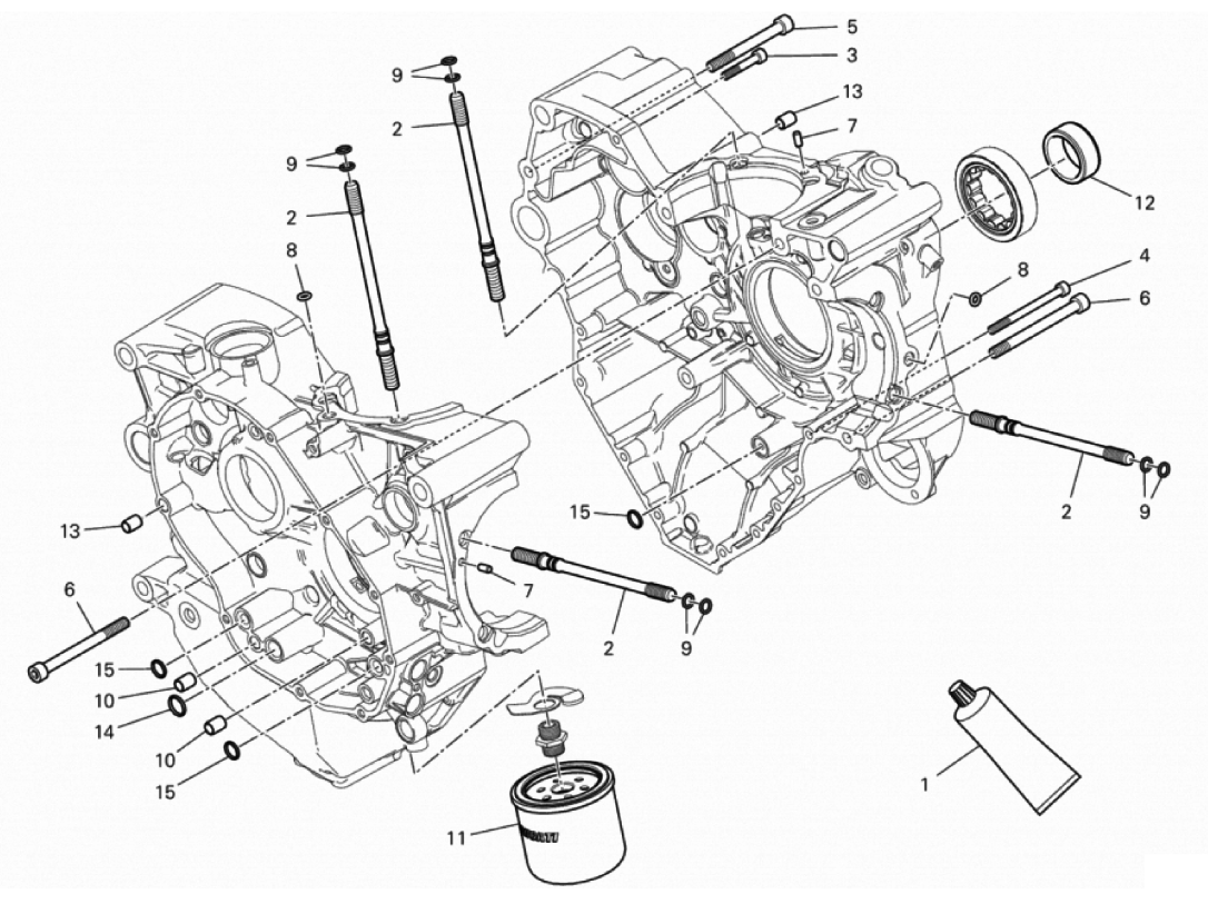 HALF-CRANKCASES PAIR 