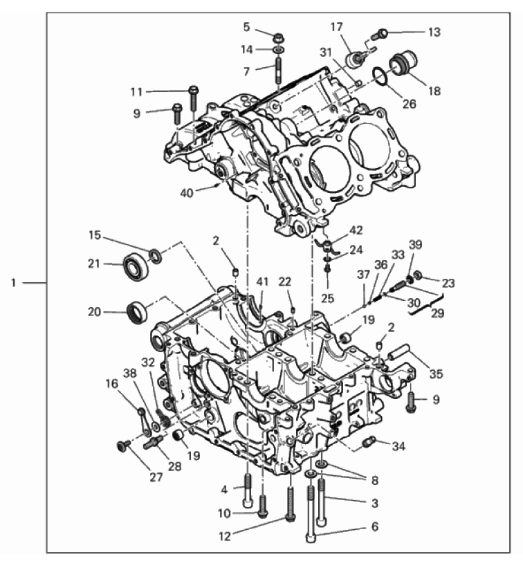 HALF-CRANKCASES PAIR 