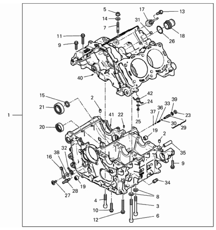 HALF-CRANKCASES PAIR 