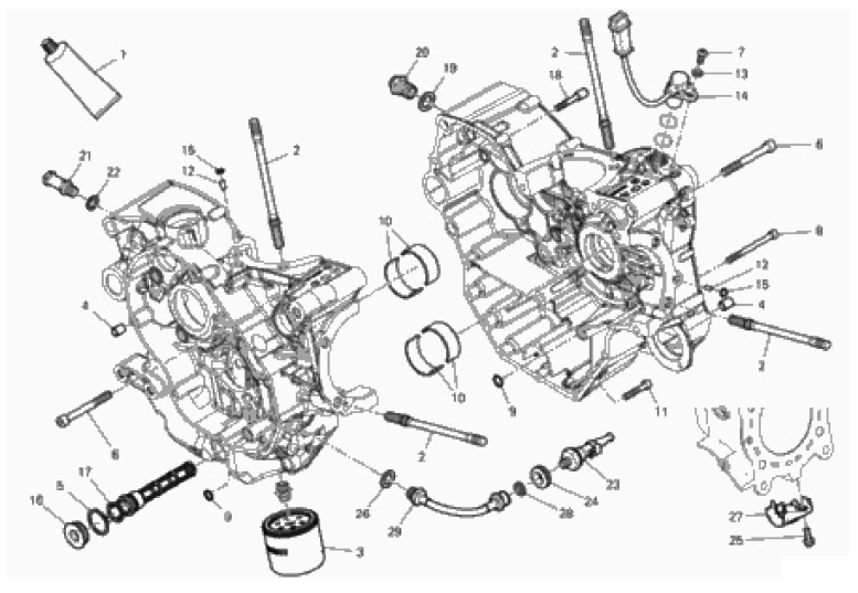 HALF-CRANKCASES PAIR 