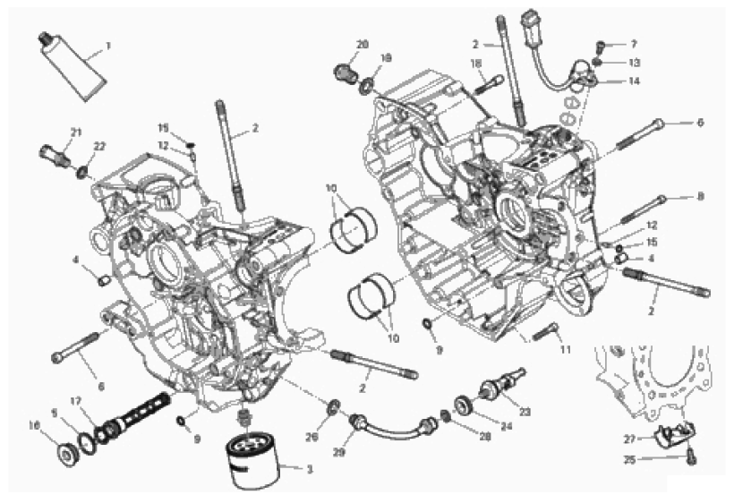 HALF-CRANKCASES PAIR 