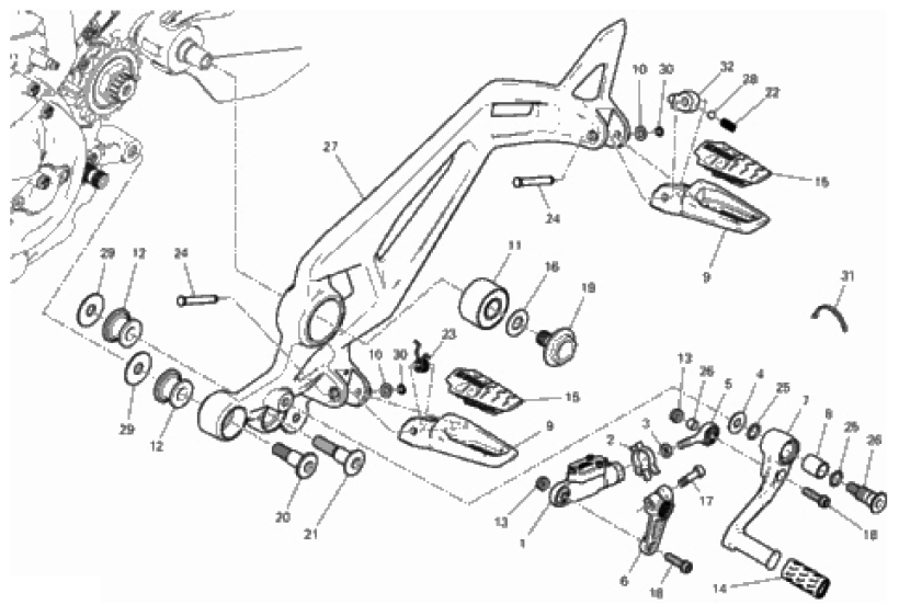 FOOTRESTS, LEFT 