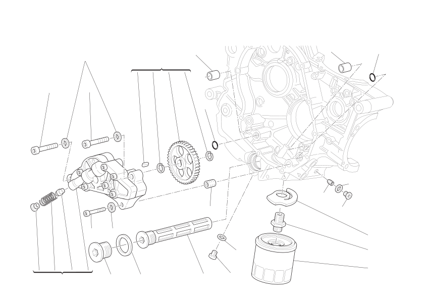 Filters and oil pump