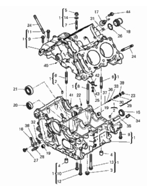 HALF-CRANKCASES PAIR 