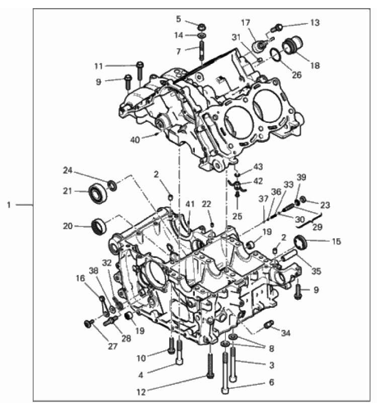 HALF-CRANKCASES PAIR 