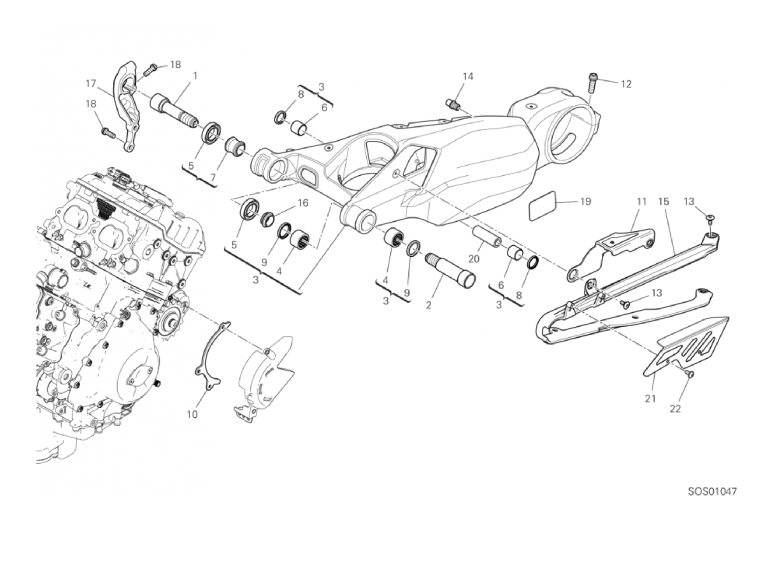 19A REAR SWINGING ARM (7/46)