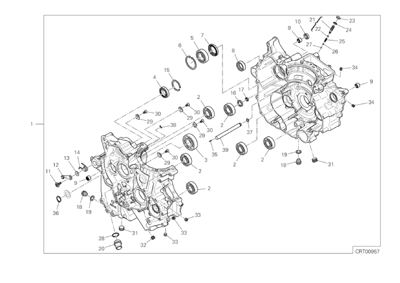 09A HALF-CRANKCASES PAIR (11/15)