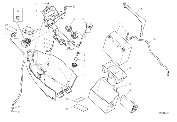 12B BATTERY HOLDER (3/9)
