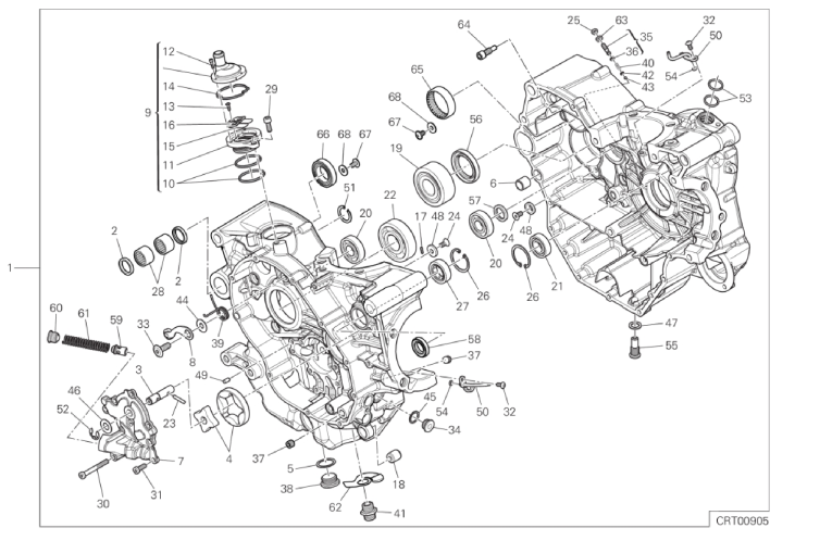 09A HALF-CRANKCASES PAIR (11/17)
