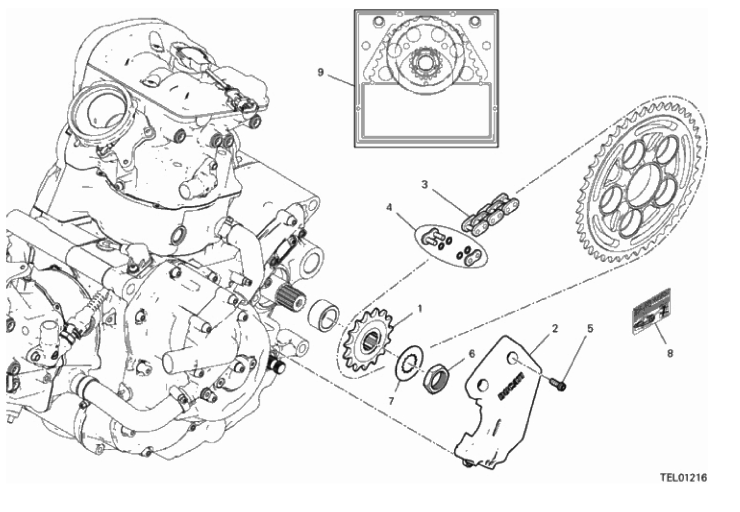 16A FRONT SPROCKET - CHAIN (2/43)
