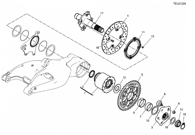 28B REAR WHEEL SPINDLE (24/43)
