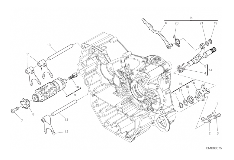 002 GEAR CHANGE MECHANISM (1/18)
