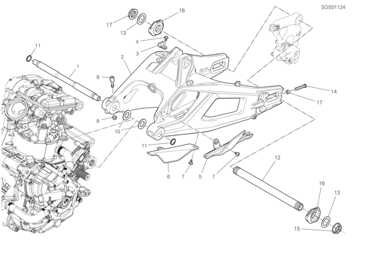 18A REAR SWINGING ARM (5/40)