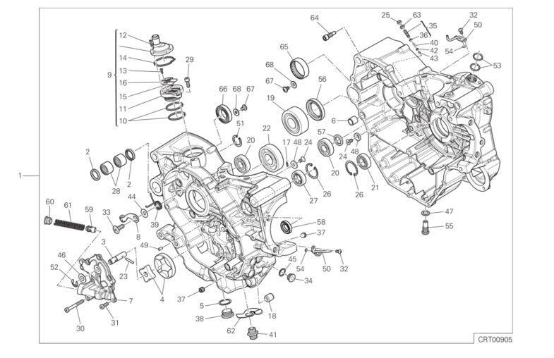 09A HALF-CRANKCASES PAIR (11/17)
