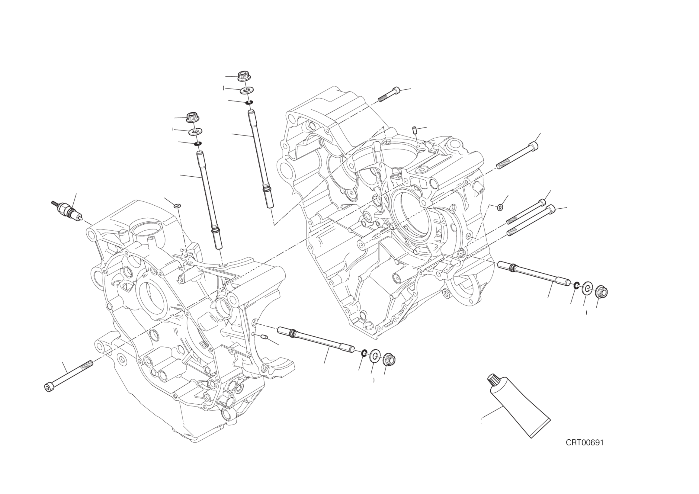 HALF-CRANKCASES PAIR 