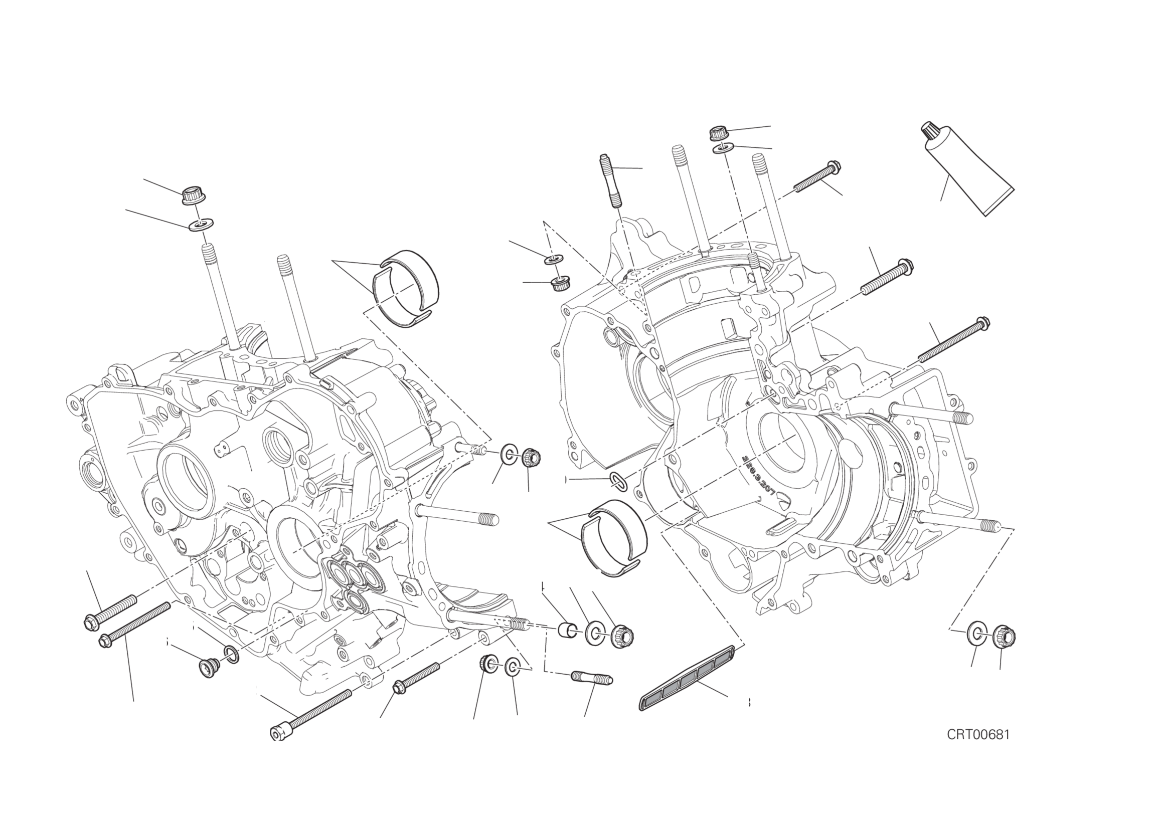 HALF-CRANKCASES PAIR 