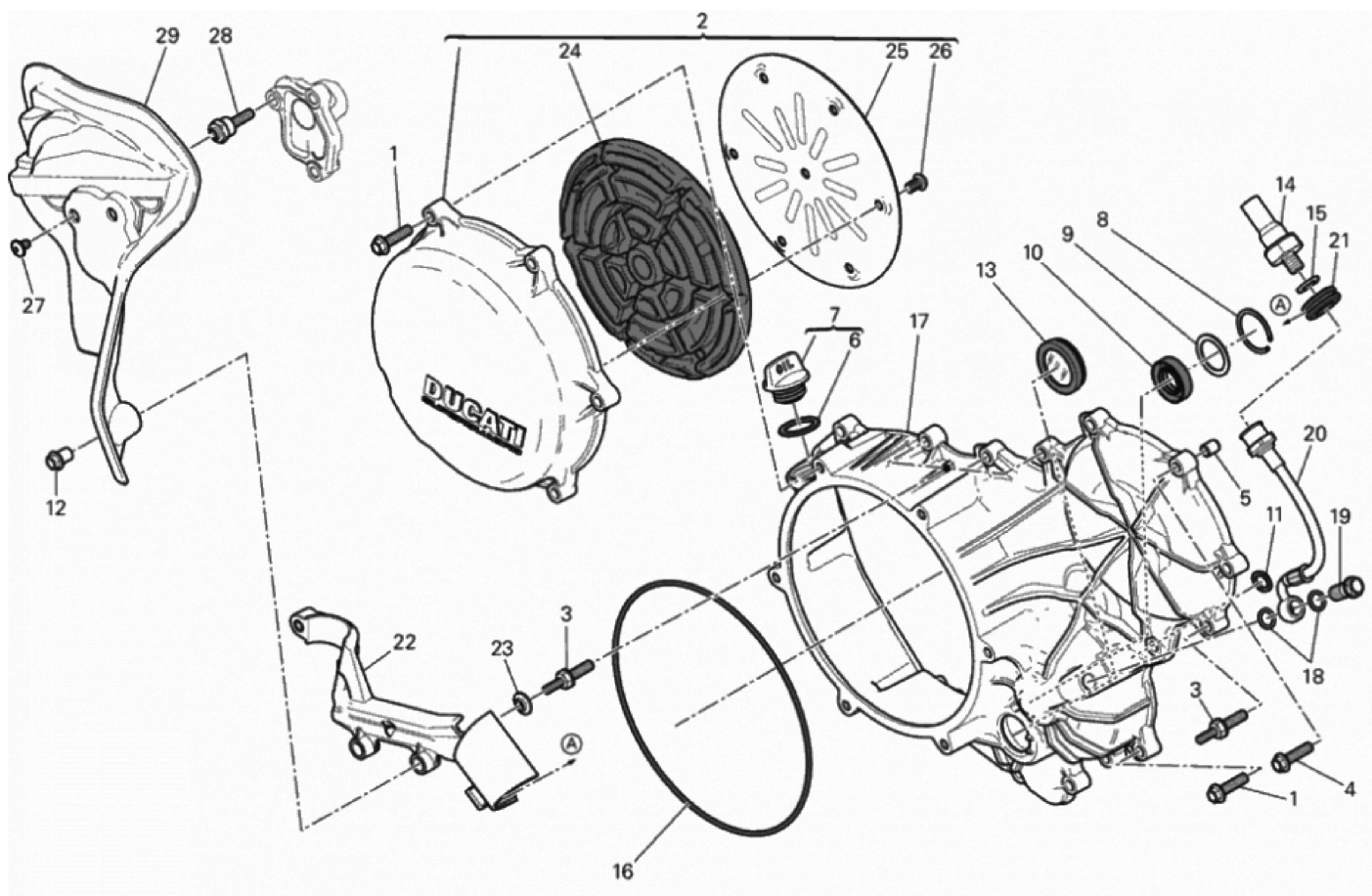 CLUTCH - SIDE CRANKCASE COVER 