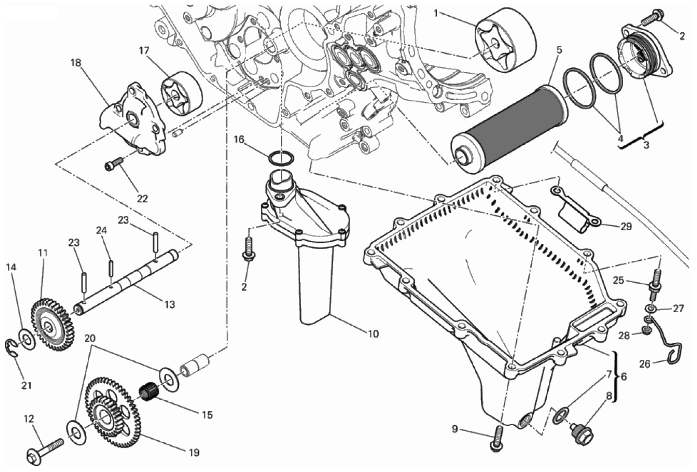 FILTERS AND OIL PUMP 