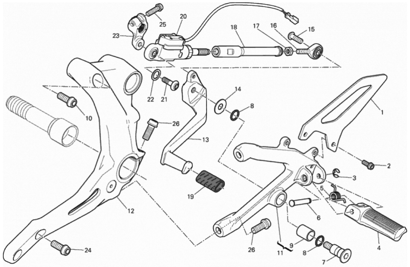 FOOTRESTS, LEFT