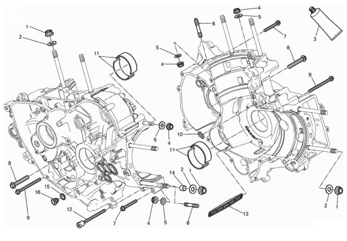 HALF-CRANKCASES PAIR 