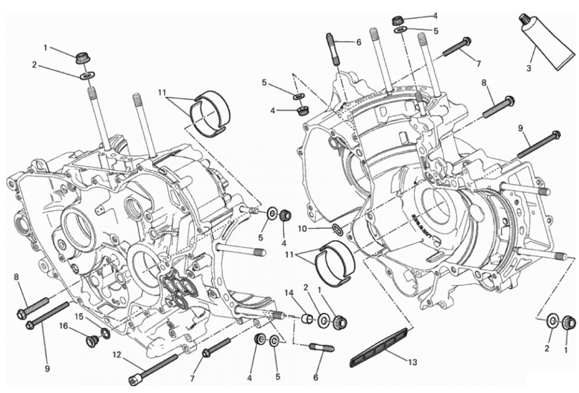 HALF-CRANKCASES PAIR 