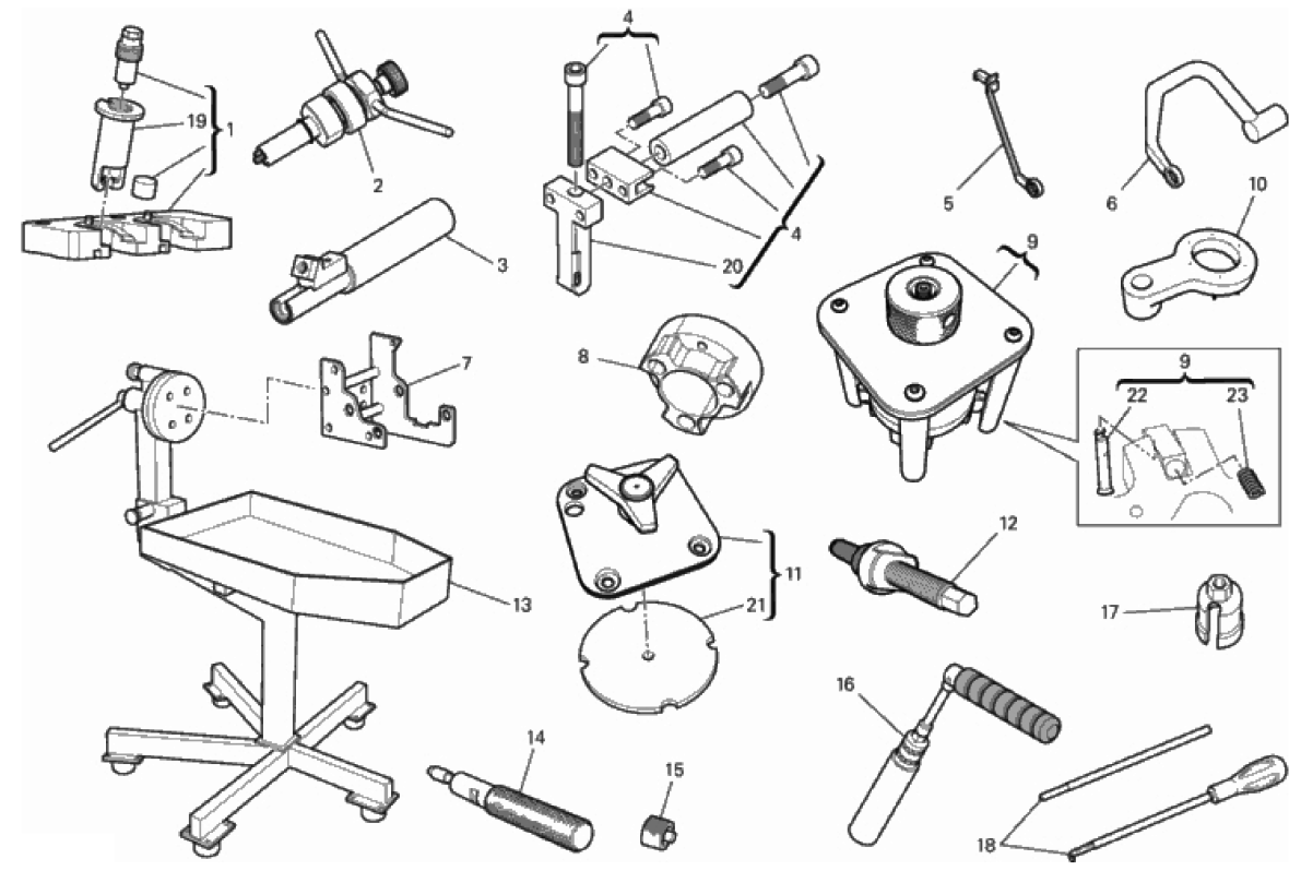 WORKSHOP SERVICE TOOLS, ENGINE II 