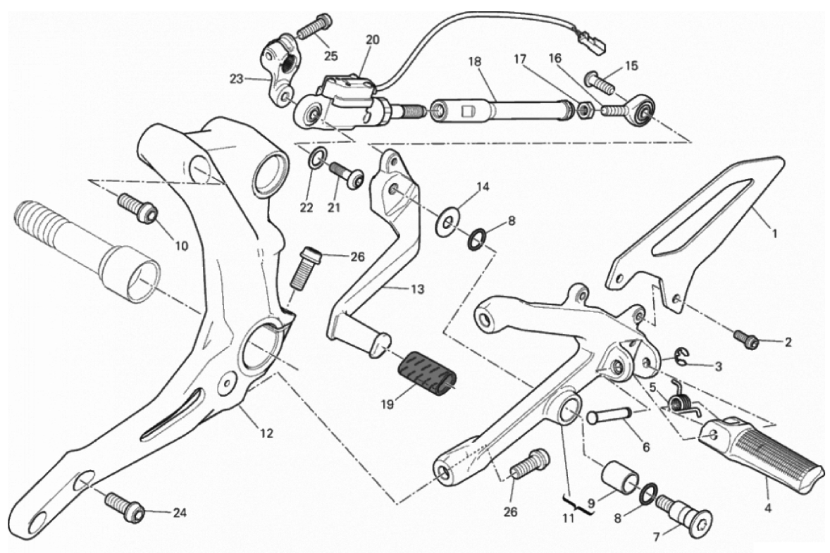 FOOTRESTS, LEFT 