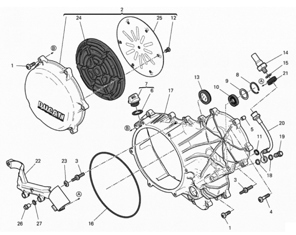 CLUTCH - SIDE CRANKCASE COVER 