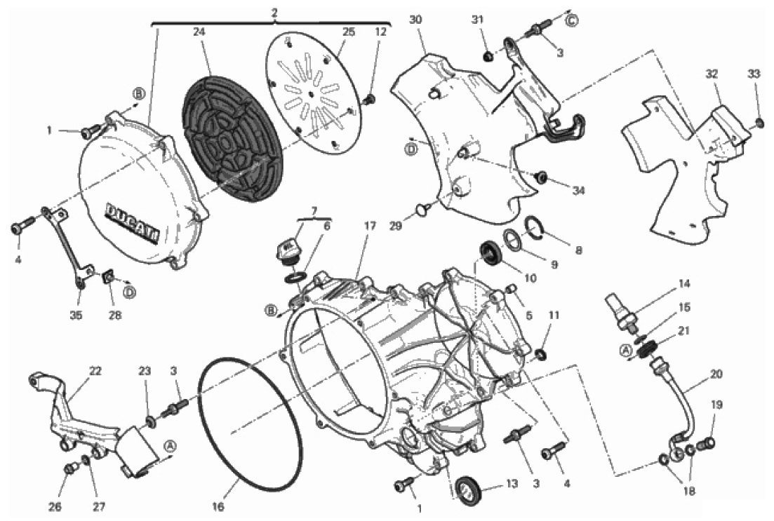 CLUTCH - SIDE CRANKCASE COVER 