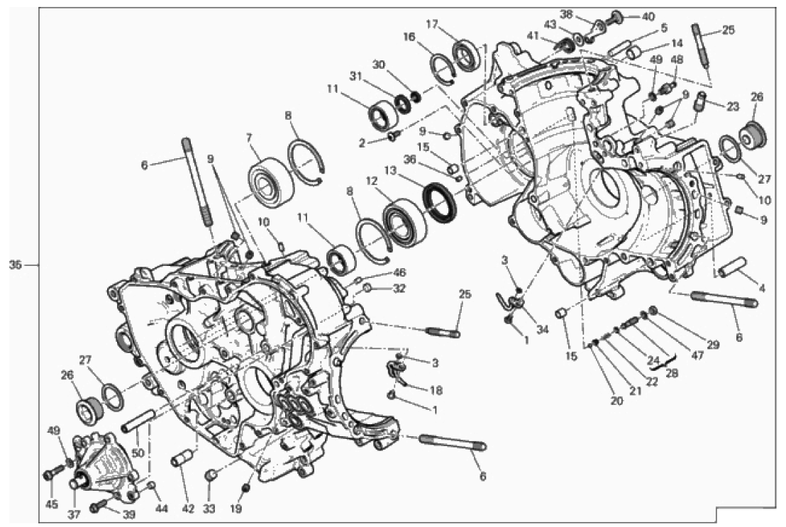 HALF-CRANKCASES PAIR 