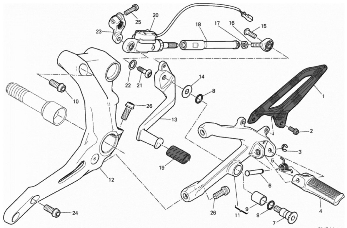 FOOTRESTS, LEFT 