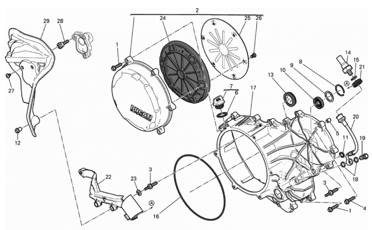 CLUTCH - SIDE CRANKCASE COVER 