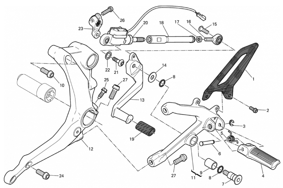 FOOTRESTS, LEFT 