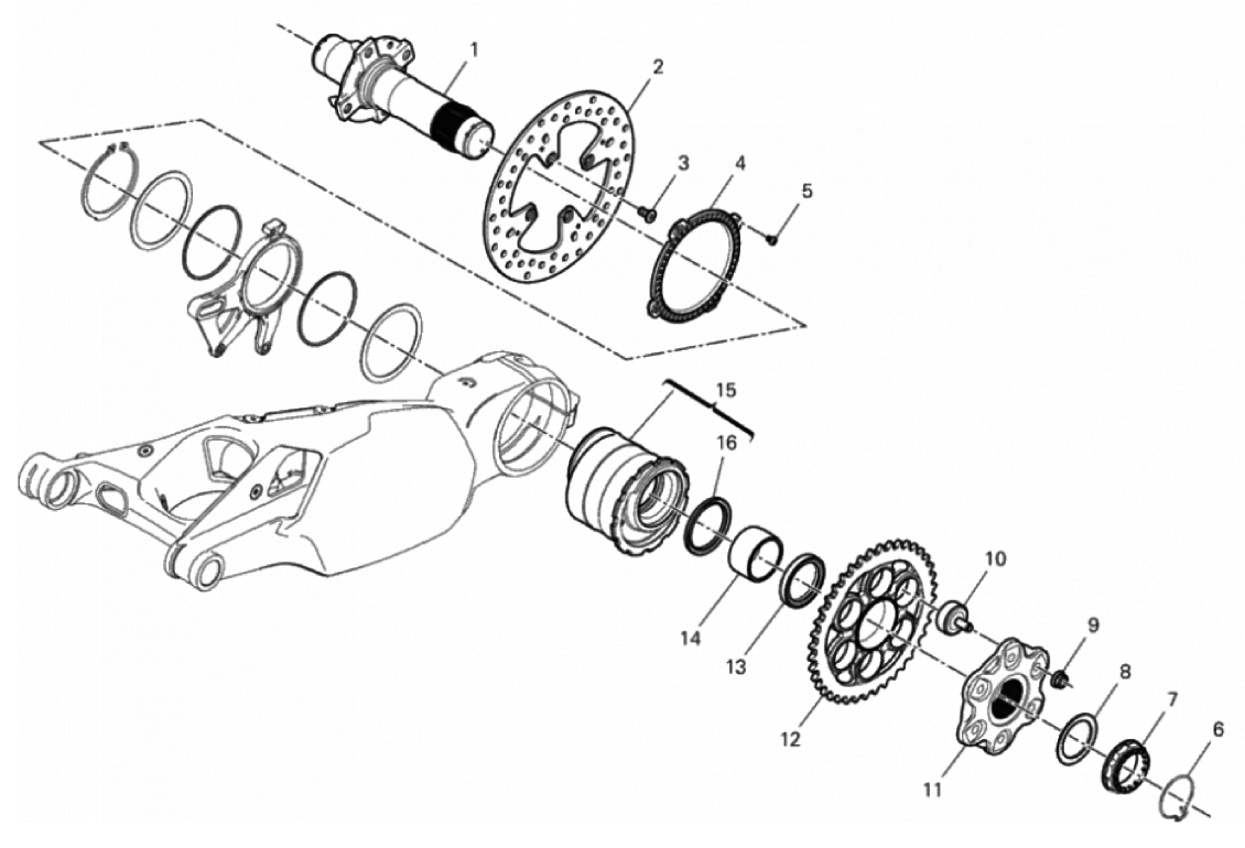 REAR WHEEL SPINDLE 