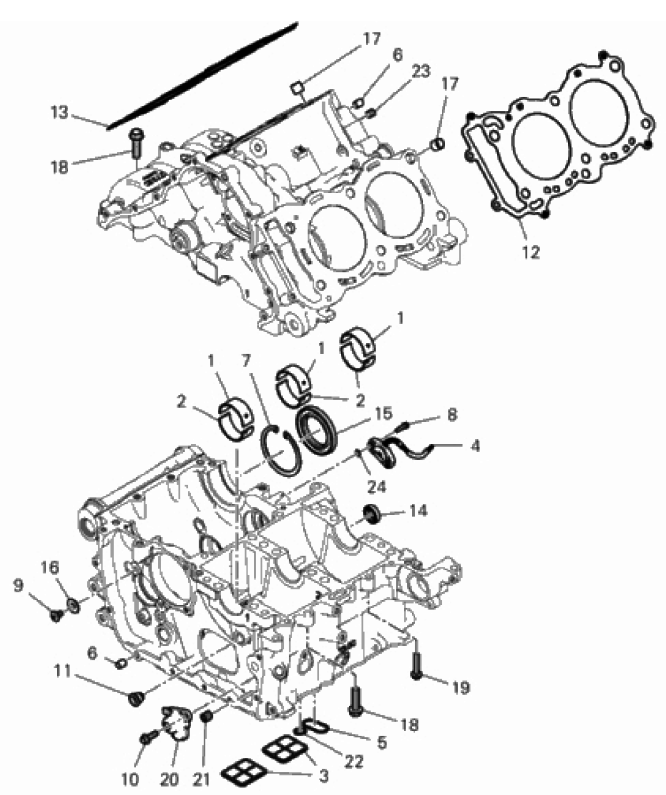 HALF-CRANKCASES PAIR 