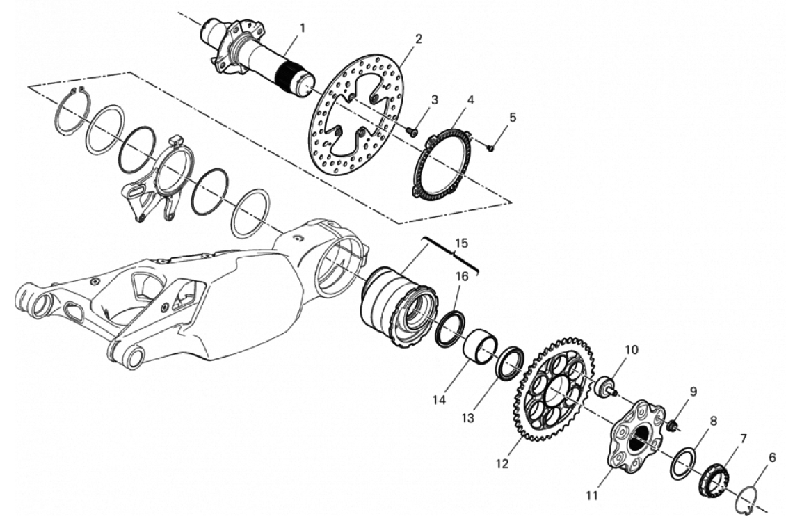 REAR WHEEL SPINDLE 