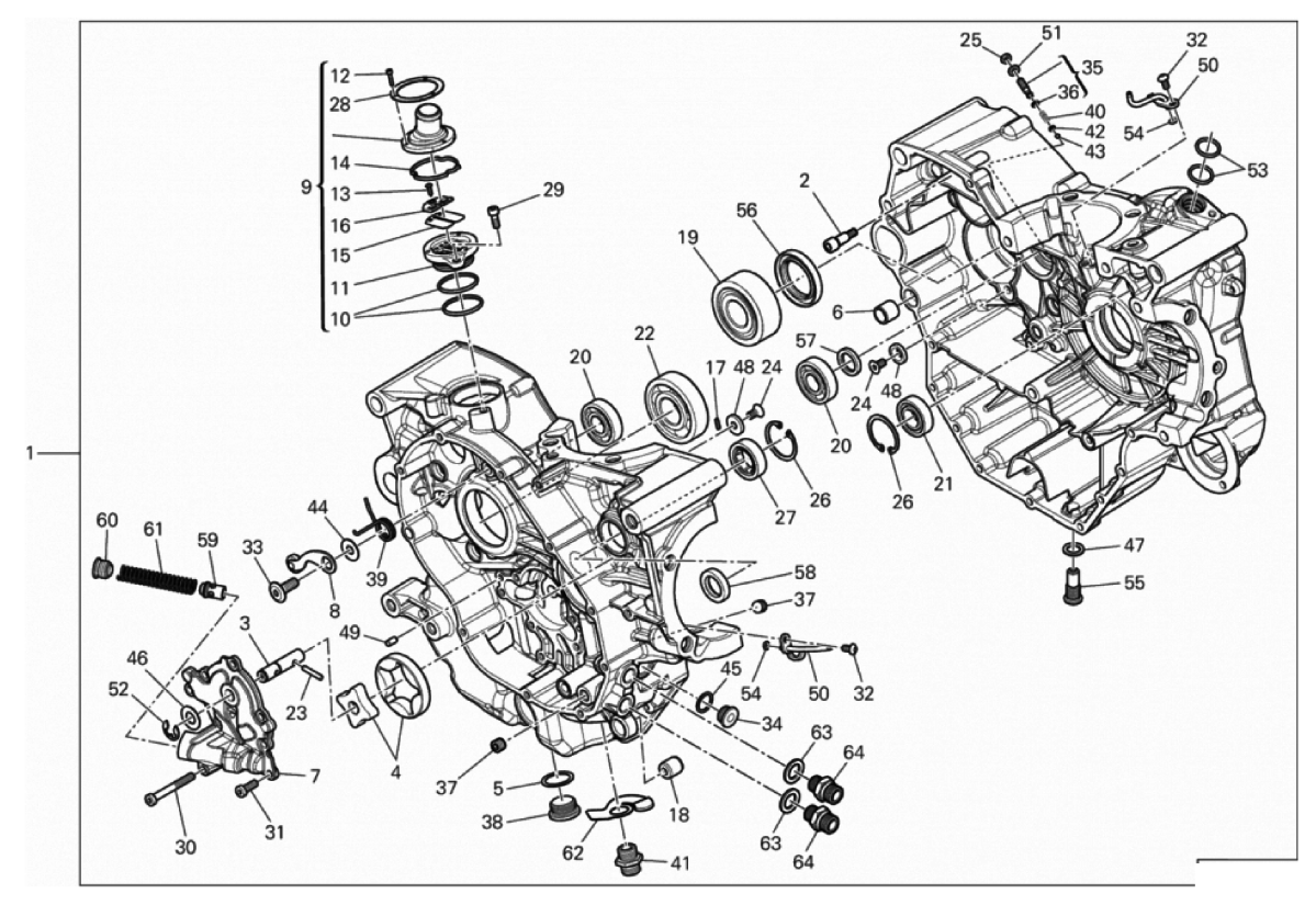 HALF-CRANKCASES PAIR 