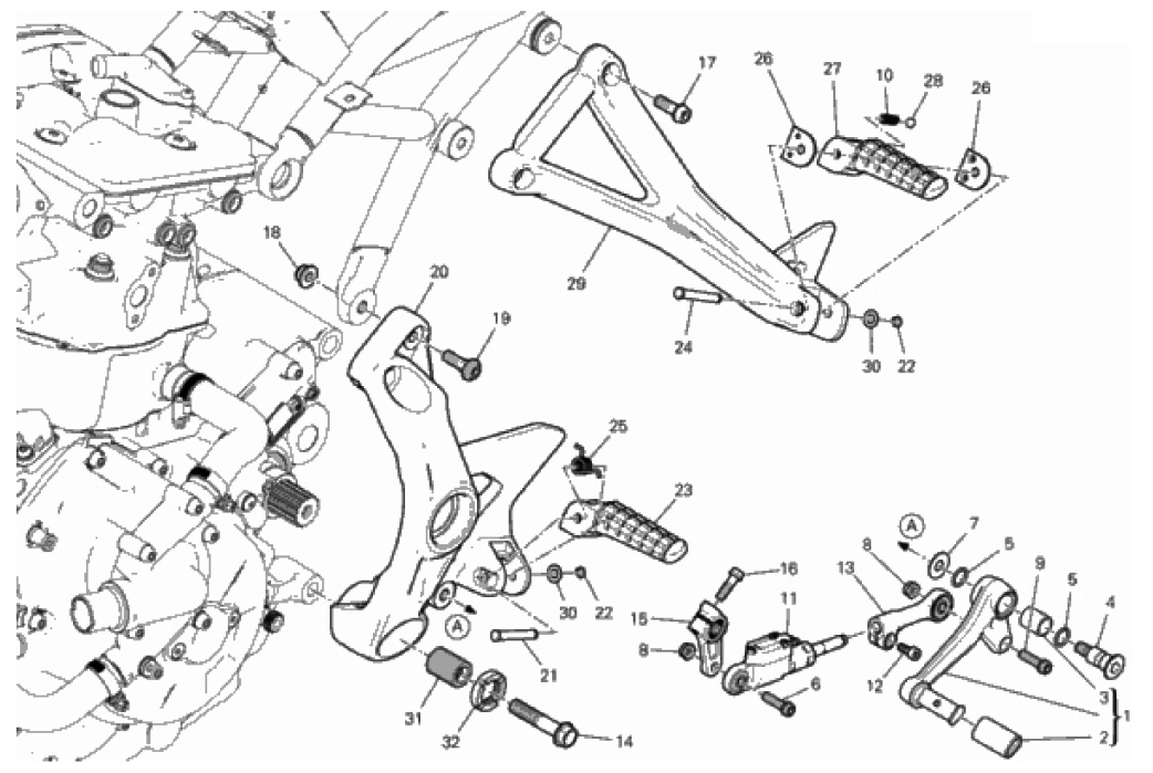 FOOTRESTS, LEFT 