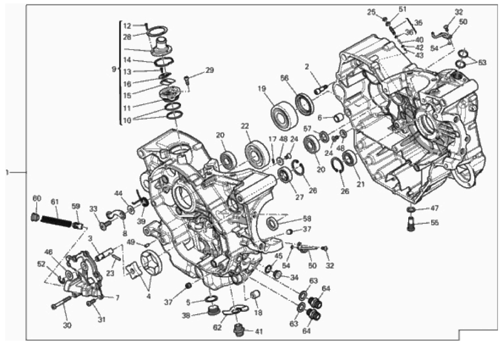 HALF-CRANKCASES PAIR 