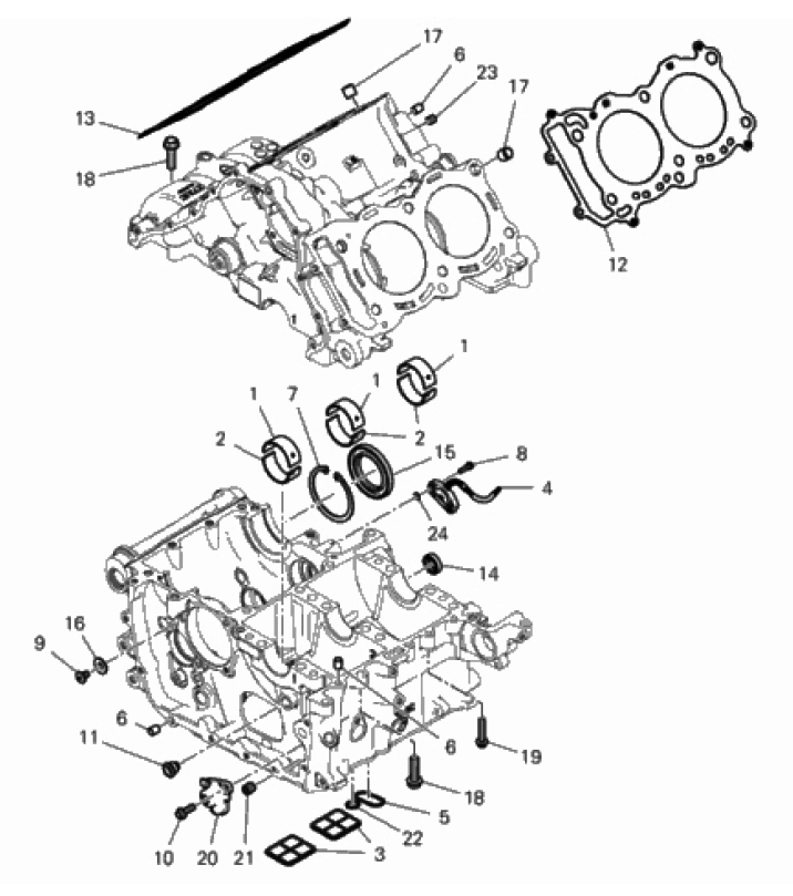 HALF-CRANKCASES PAIR 