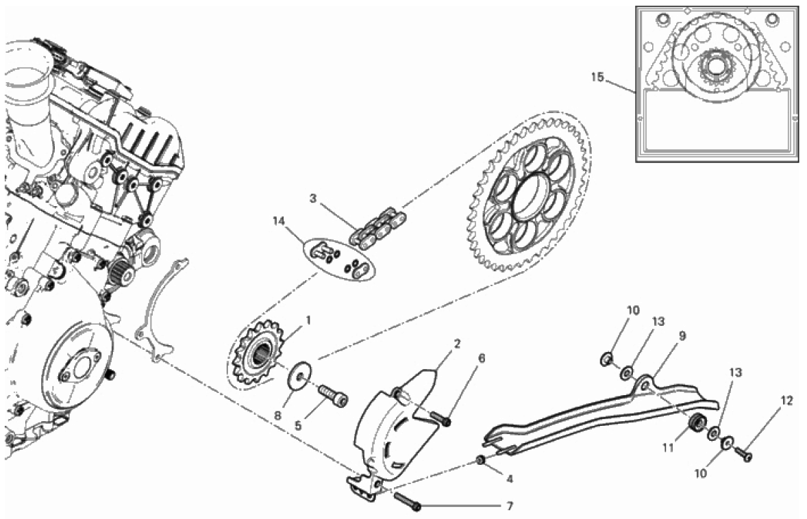 FRONT SPROCKET-CHAIN 