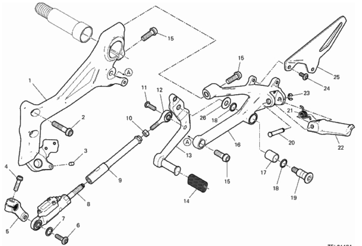 FOOTRESTS, LEFT 