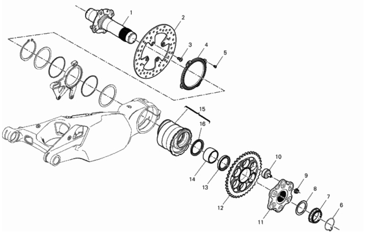 REAR WHEEL SPINDLE 