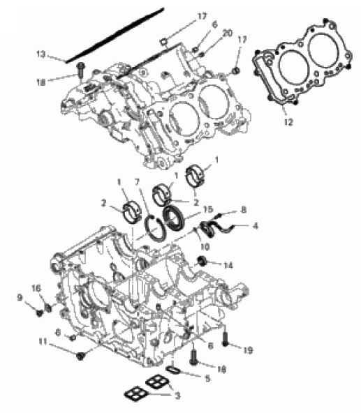 HALF-CRANKCASES PAIR 