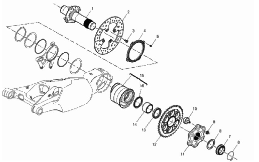 REAR WHEEL SPINDLE 