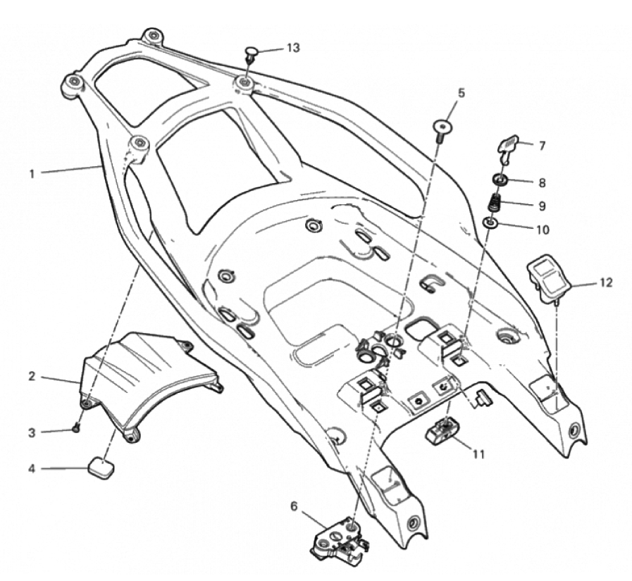 PILLION RIDER GRIP REAR