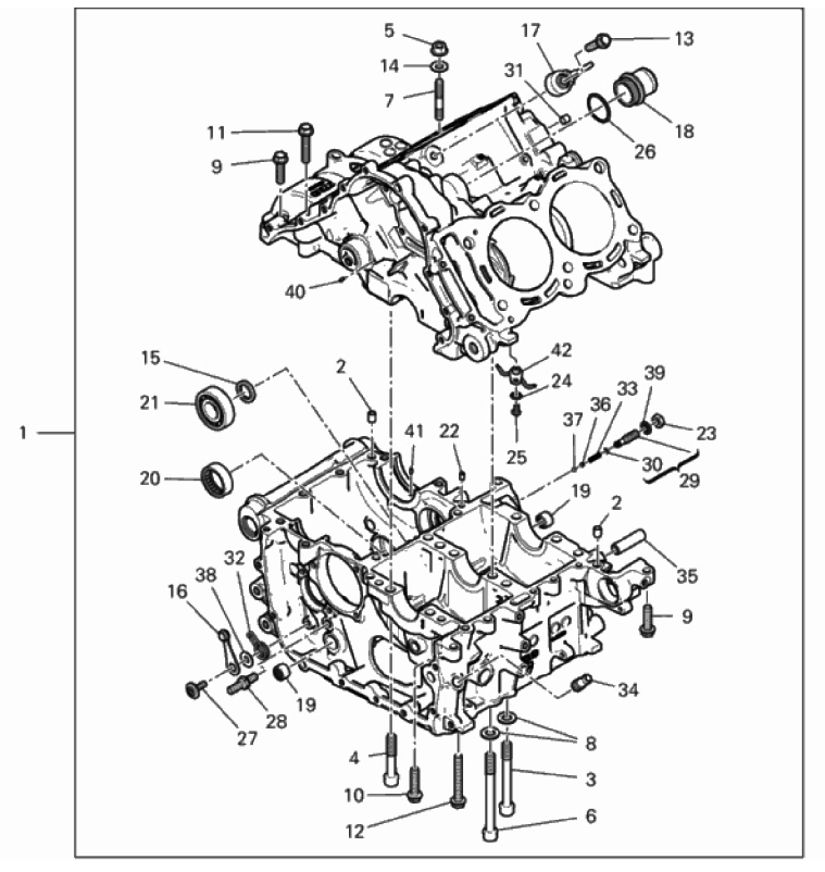 HALF-CRANKCASES PAIR 