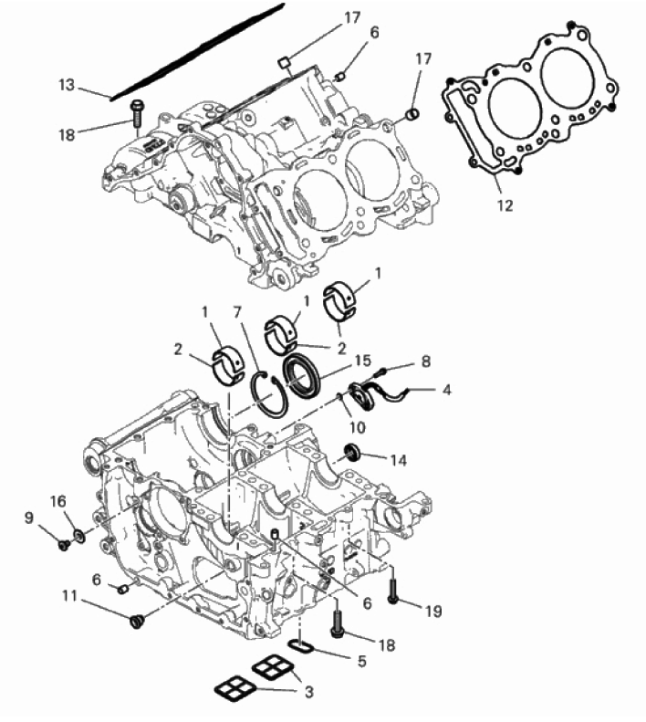 HALF-CRANKCASES PAIR 