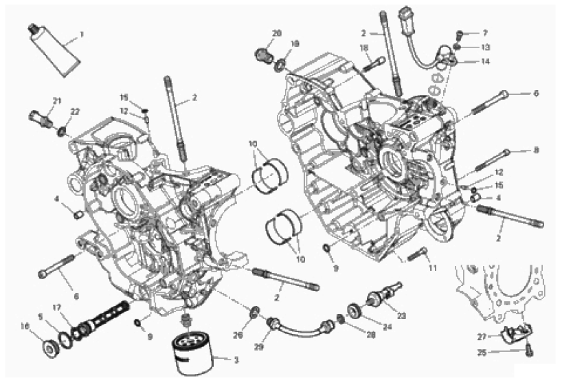 HALF-CRANKCASES PAIR 